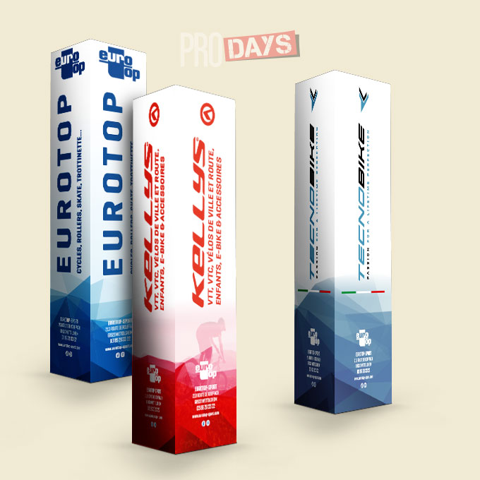 Totems publicitaires – Stand EUROTOP-SPORT (ProDays 2025)